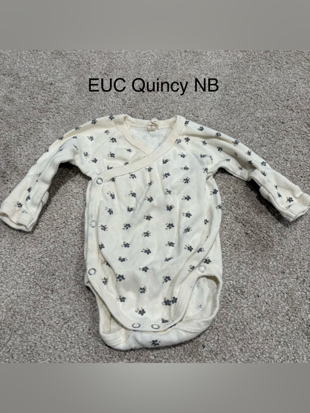 Quincy Mae floral wrap bodysuit